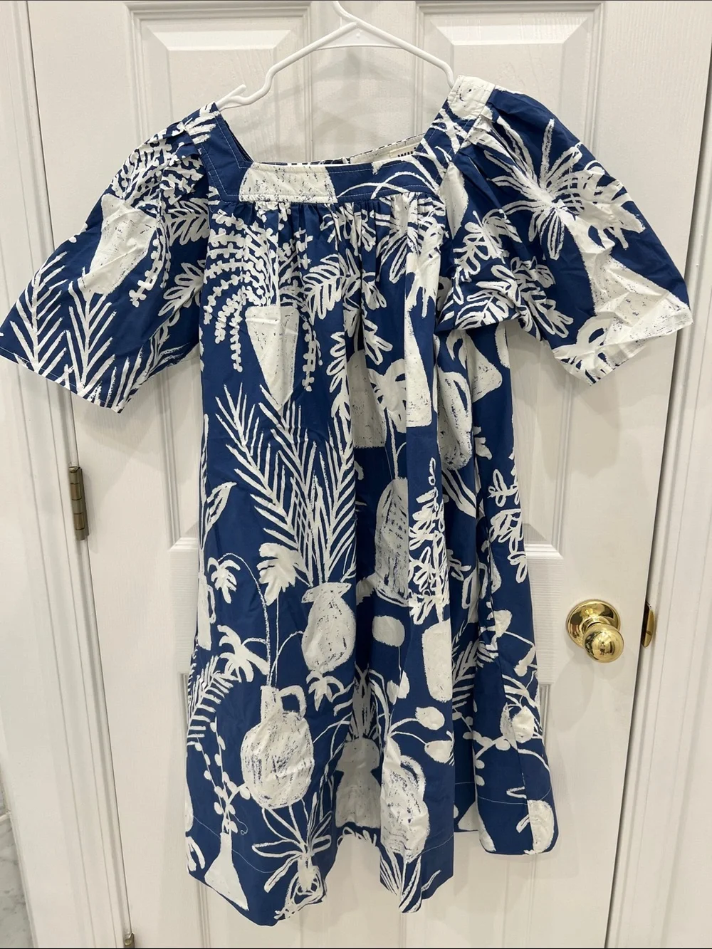 WHIT Blue and White Matisse-like Print Dress - Picture 4 of 10
